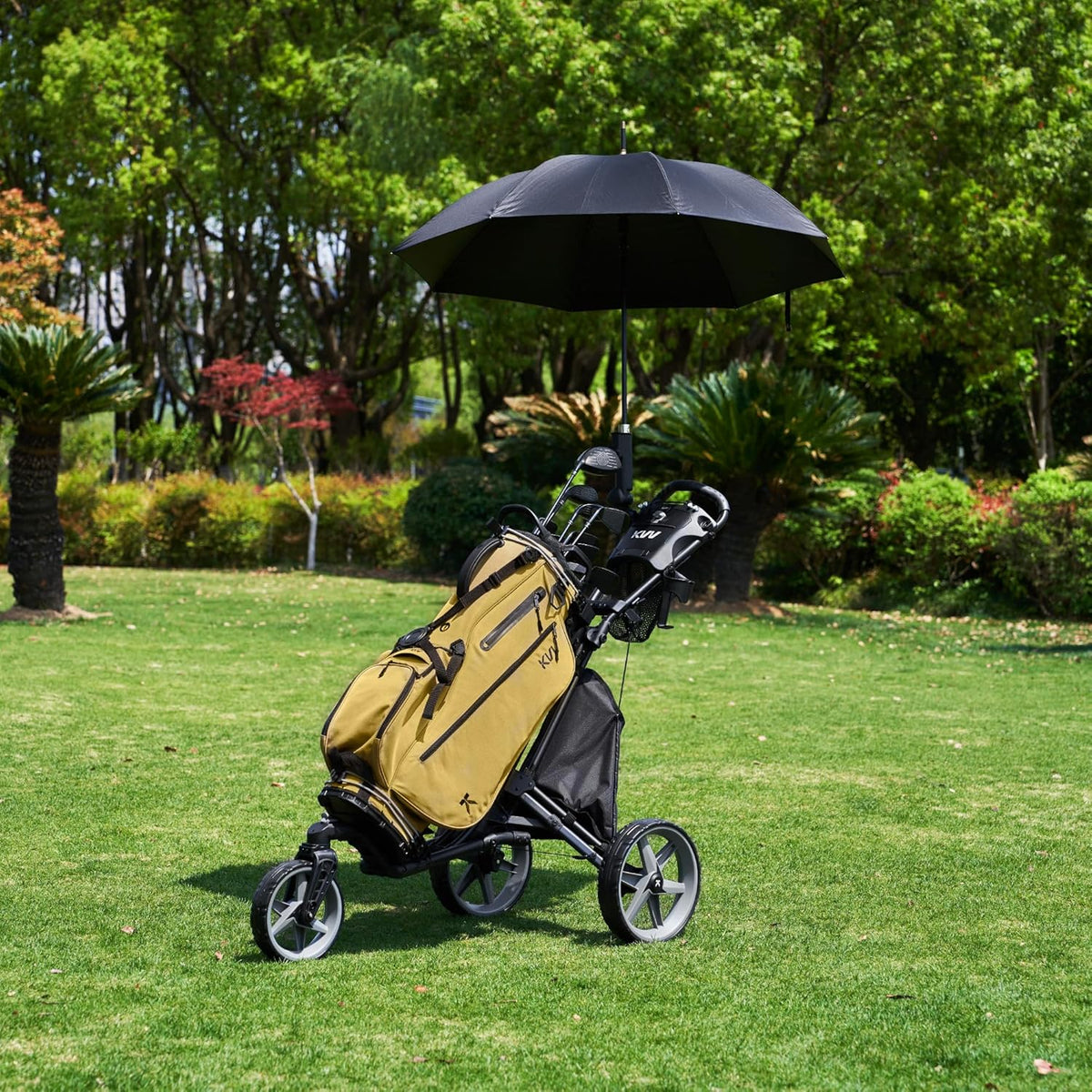 360-degree rotating front wheel golf cart, with opening and closing taking only one second - built-in free sunshade stand