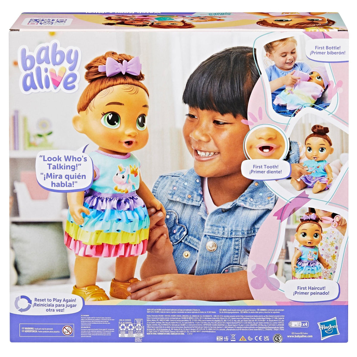 Baby Alive Baby Grows Up Sophia Sparkle Interactive Talking Baby Doll with 75+ Sounds