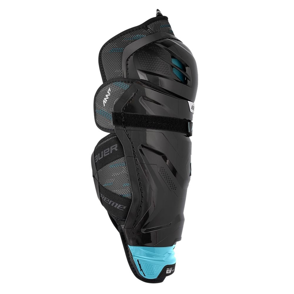 Bauer Supreme F40 Hockey Shin Guards, Junior, Black, Assorted Sizes