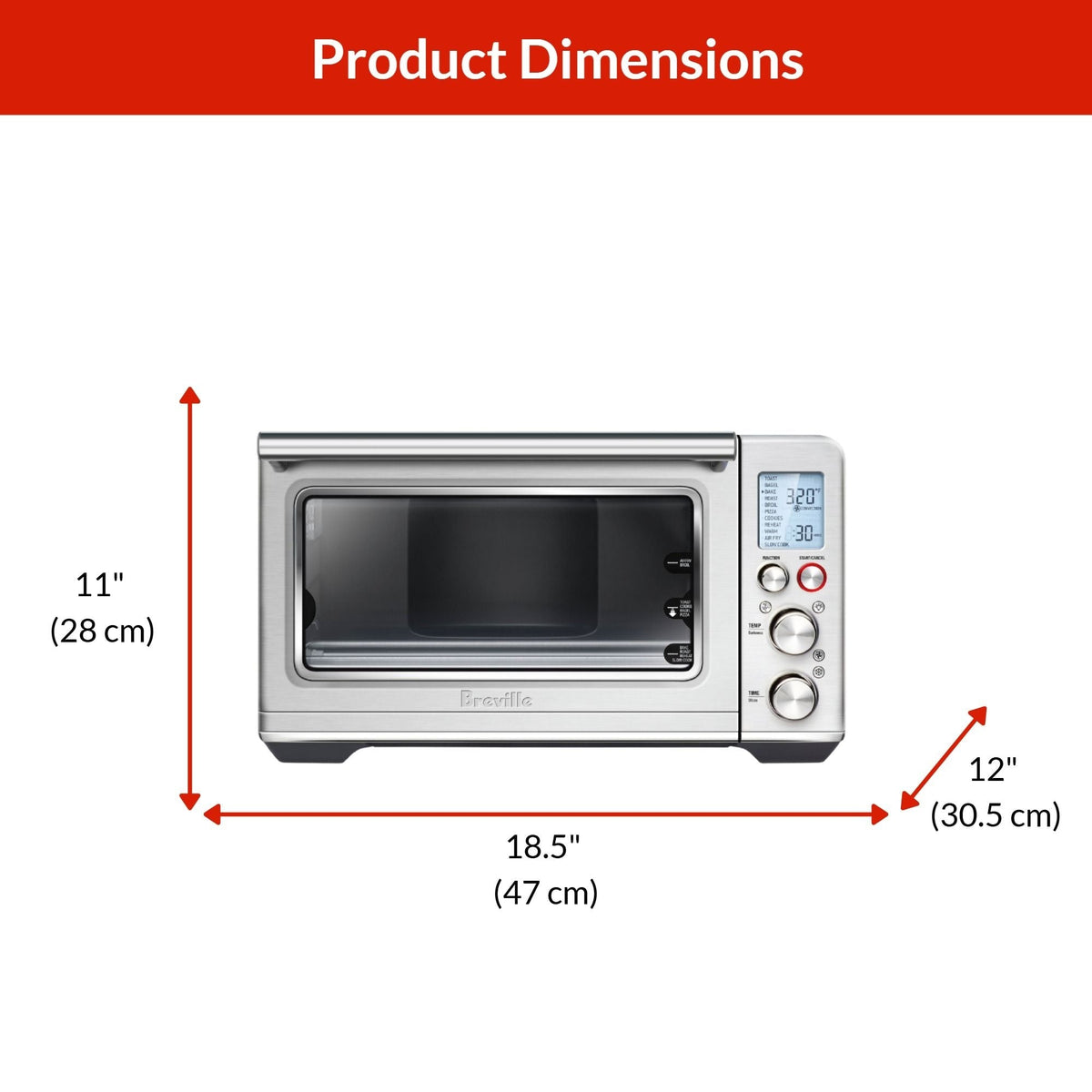 Breville Smart Oven Air Fryer, Brushed Stainless Steel