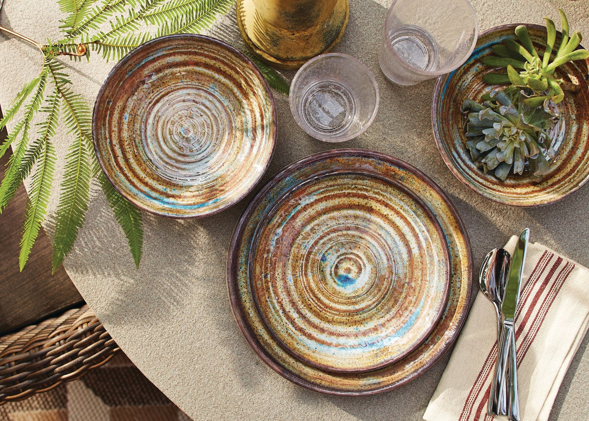 CANVAS Seashore Outdoor Hand Painted Dinner Plates, 1-pc