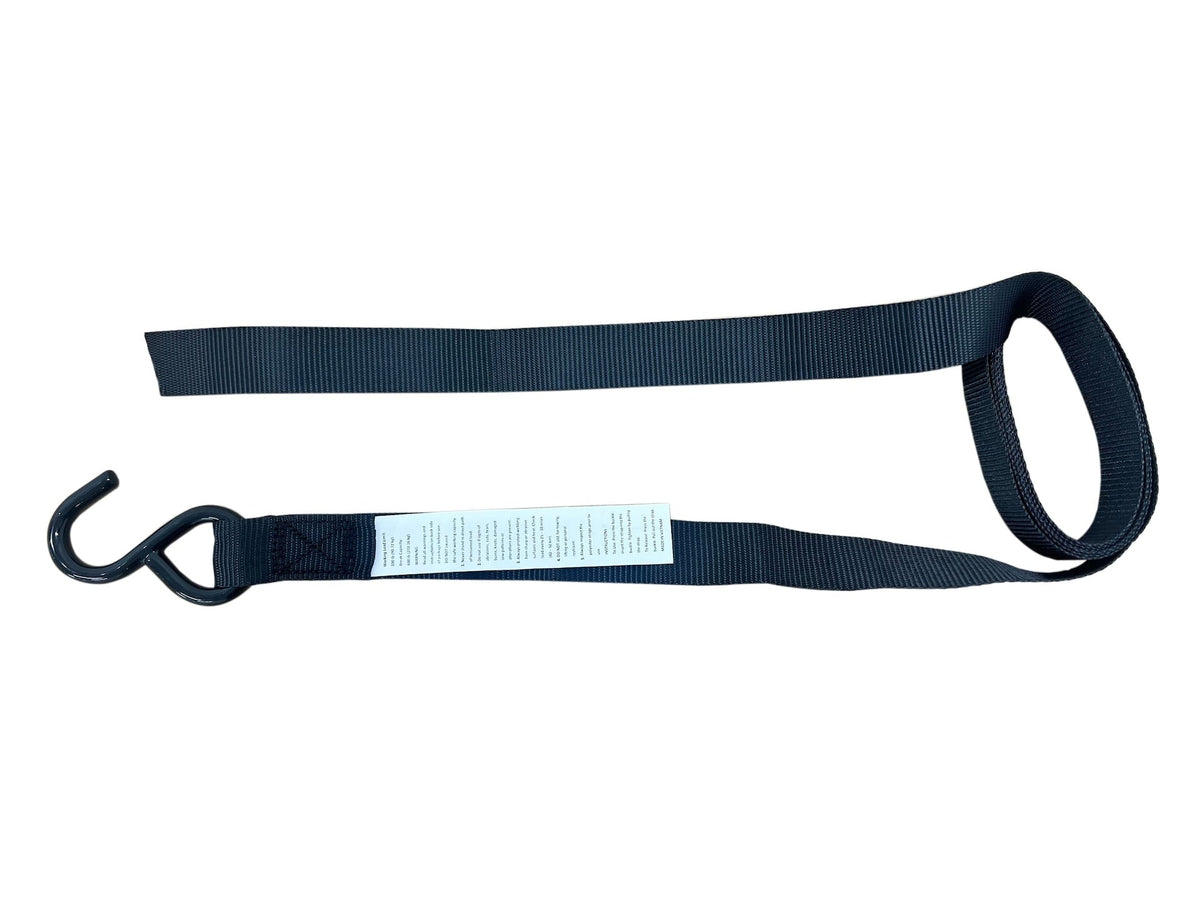 Certified Bungee Cam-Buckle Tie-Down, 600-lb Break Strength, Black, 8-ft, 2-pk