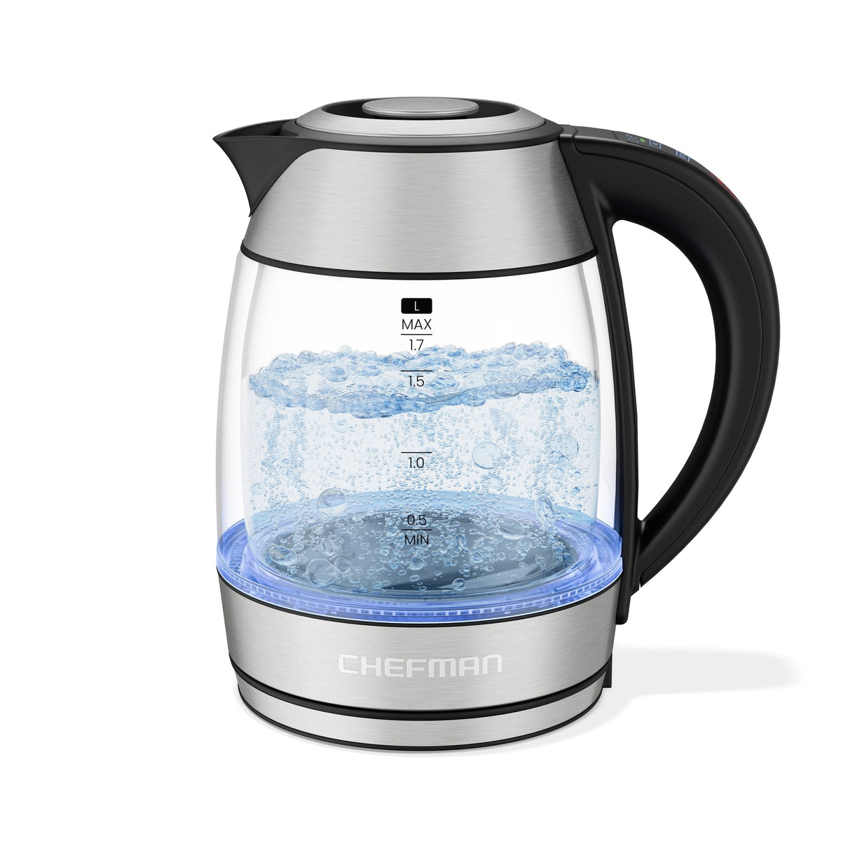 Chefman Custom-Temp 1.5L Digital Double Glass Kettle