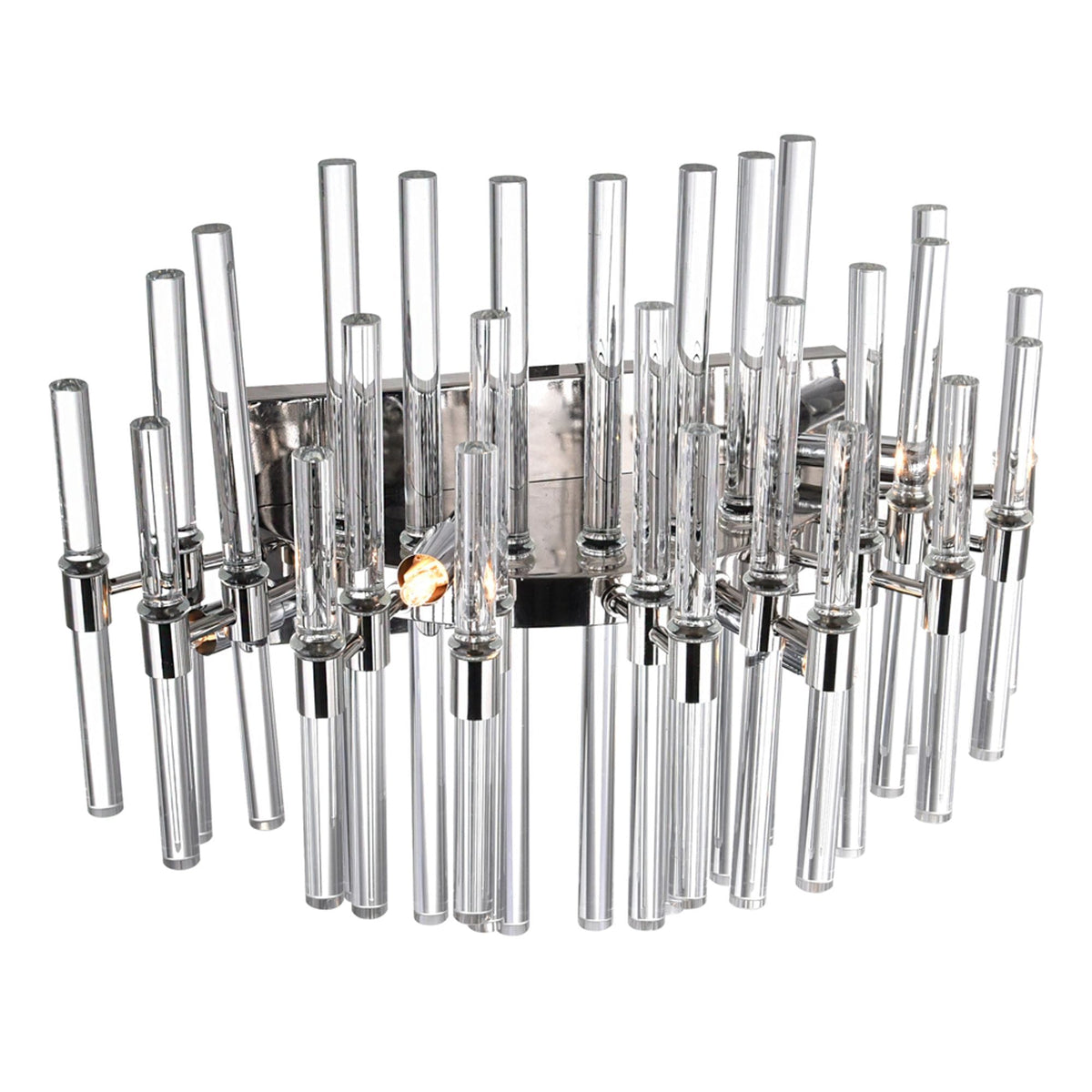 CWI Lighting Miroir 4-Light Nickel Vanity Light