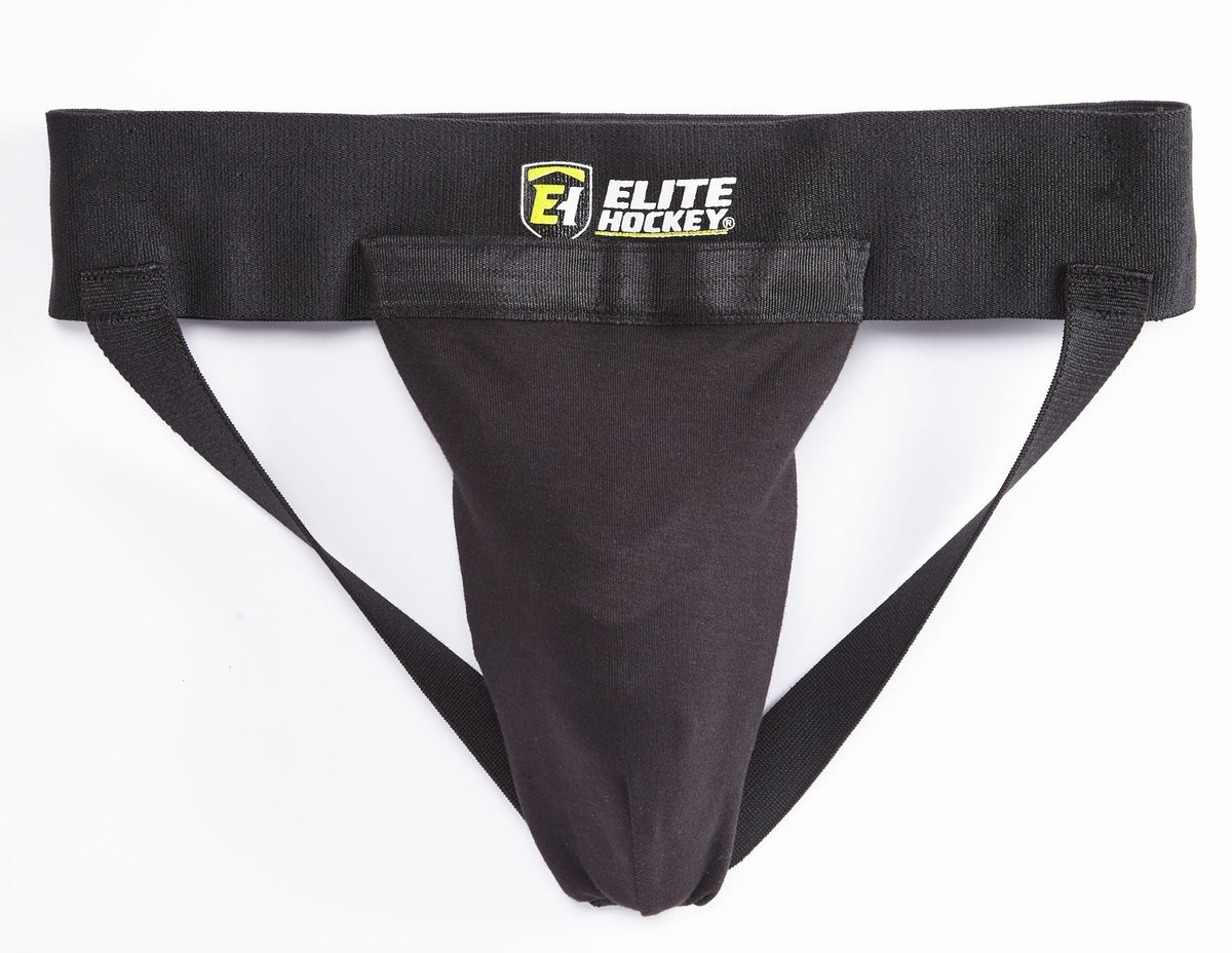Elite Hockey Pro Deluxe Support with Cup, Senior, Assorted Sizes