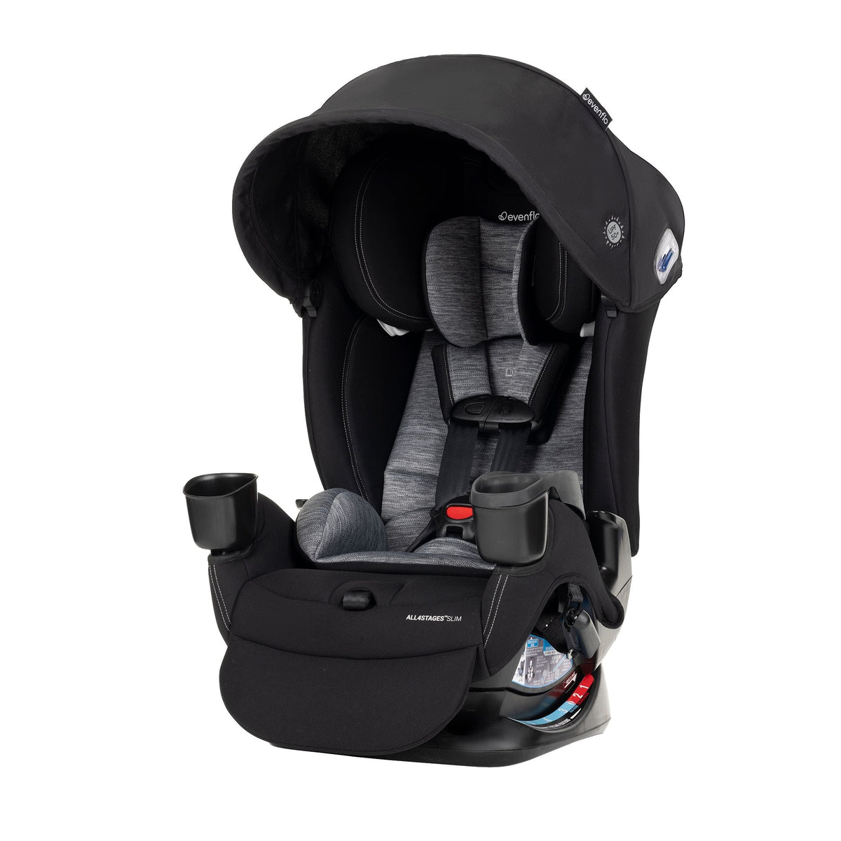 Evenflo All4Stages Slim+ 4-in-1 Convertible Car Seat, Rear & Forward Facing, Howell