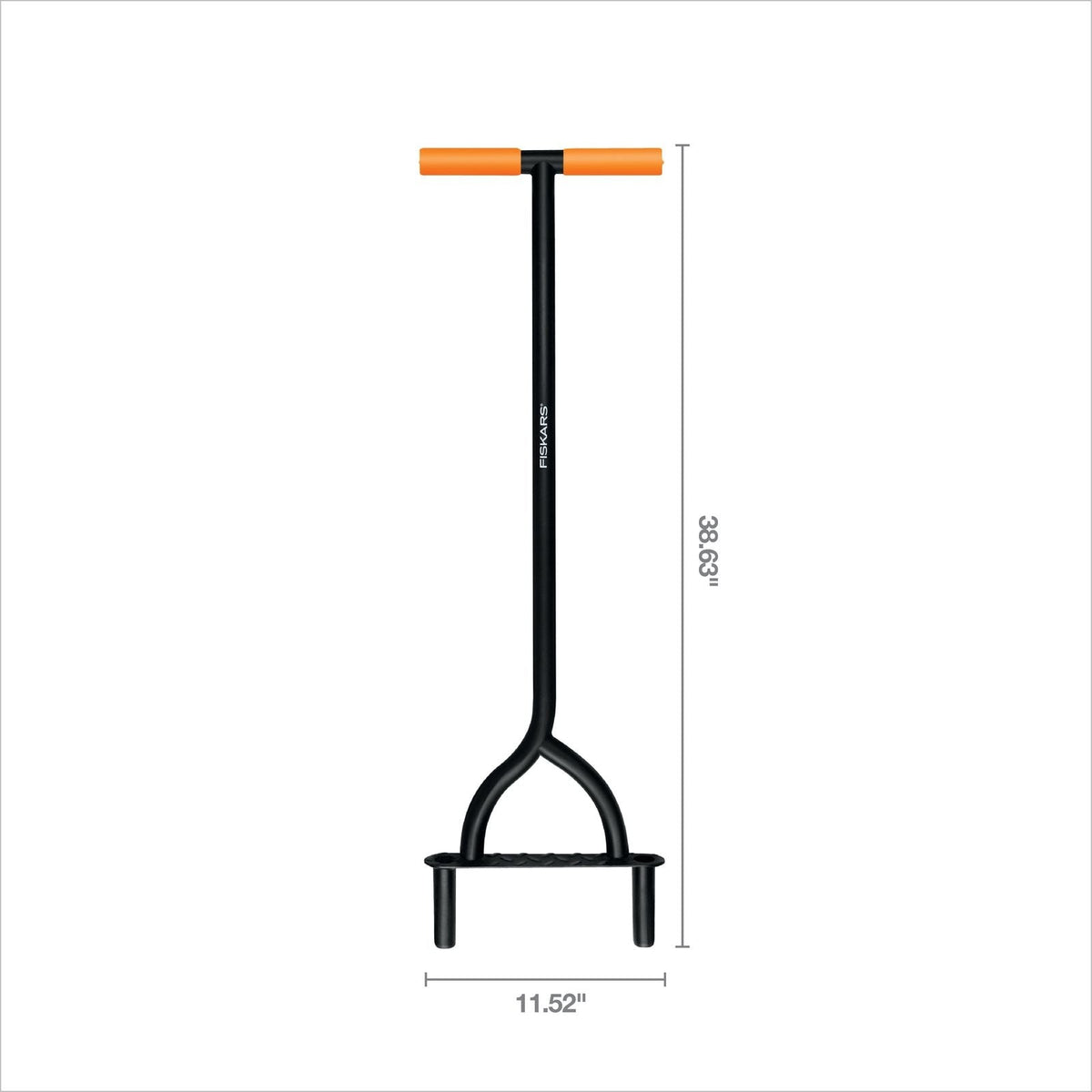 Fiskars Heavy-Duty Two-Prong Extended Reach Steel Coring Aerator with T-Handle, 38-in