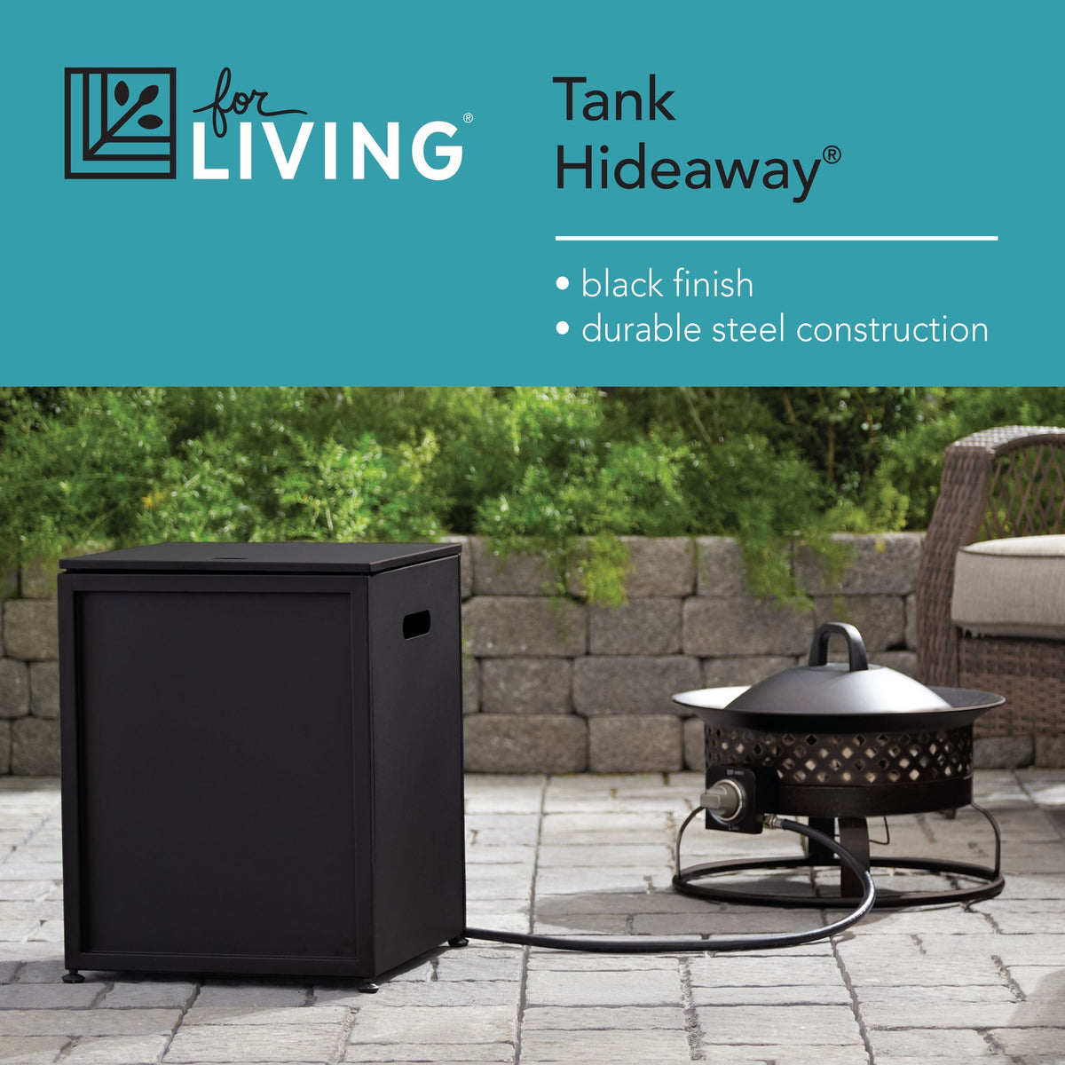 For Living 20lb Propane Tank Hideaway/Holder For Fire Pit