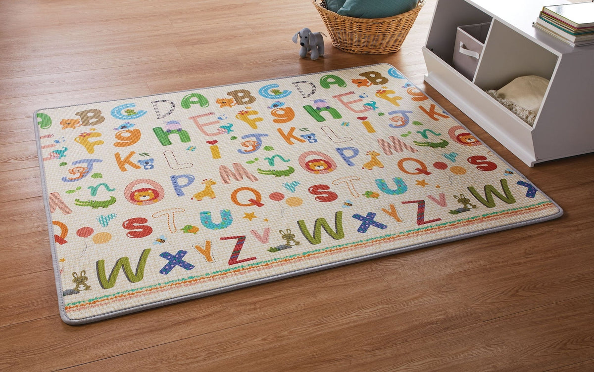 Funplay Foldable Double-Sided Play Mat for Kids, 59 x 71-in