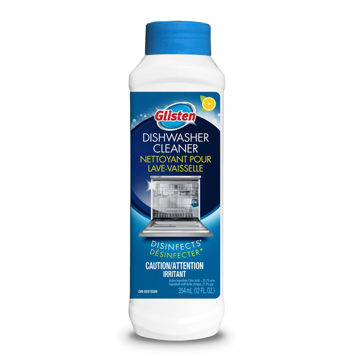 Glisten Dishwasher Magic Liquid Dishwasher Cleaner, Citrus Scent, 354-mL