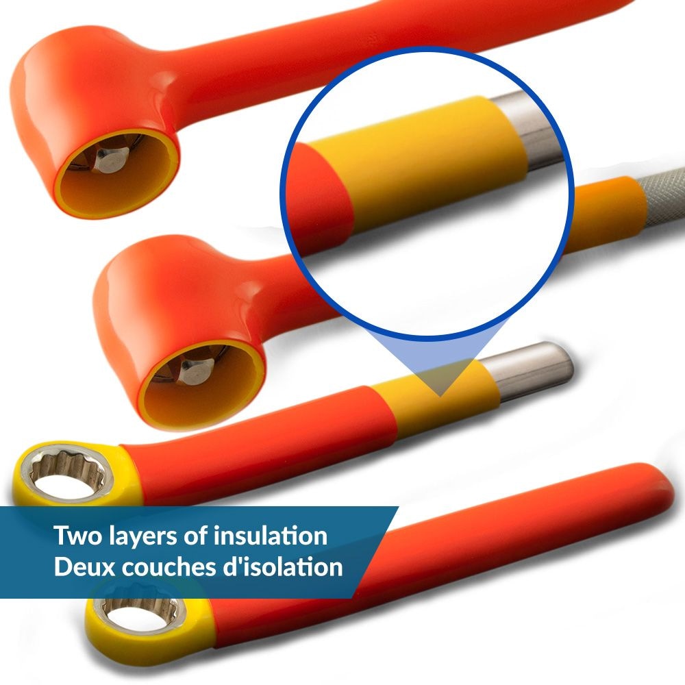 Gray Tools 1/2-in Drive Socket Extension, 1000V Insulated, 10-in
