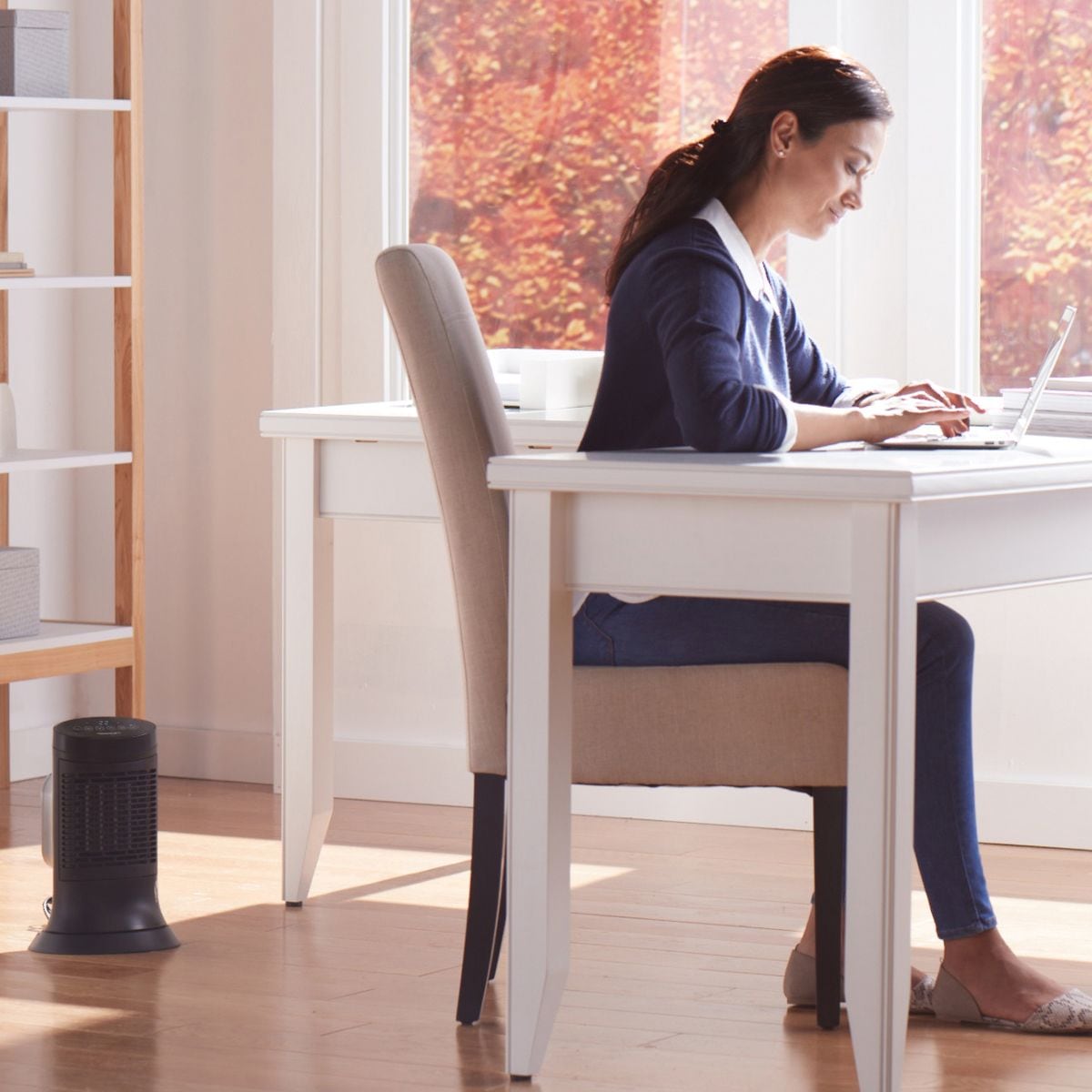 Honeywell HCE351C Digital Mini-Tower Ceramic Space Heater, 1500W, Black
