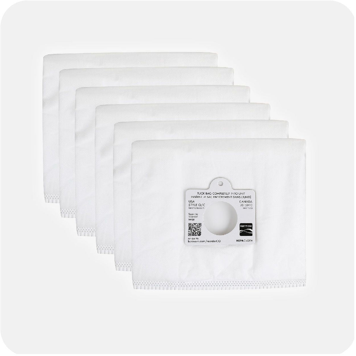 Kenmore Genuine HEPA Canister Vacuum Cleaner Bags, 6-pk
