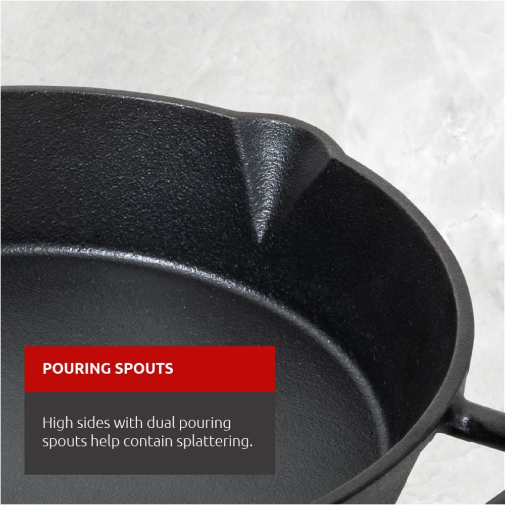 Lagostina Pre-Seasoned Cast Iron Frying Pan, 8-in