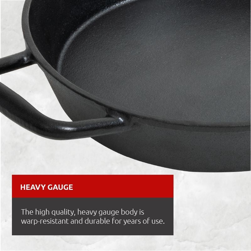 Lagostina Pre-Seasoned Cast Iron Skillet, Oven & Broiler Safe, Black, 10-in