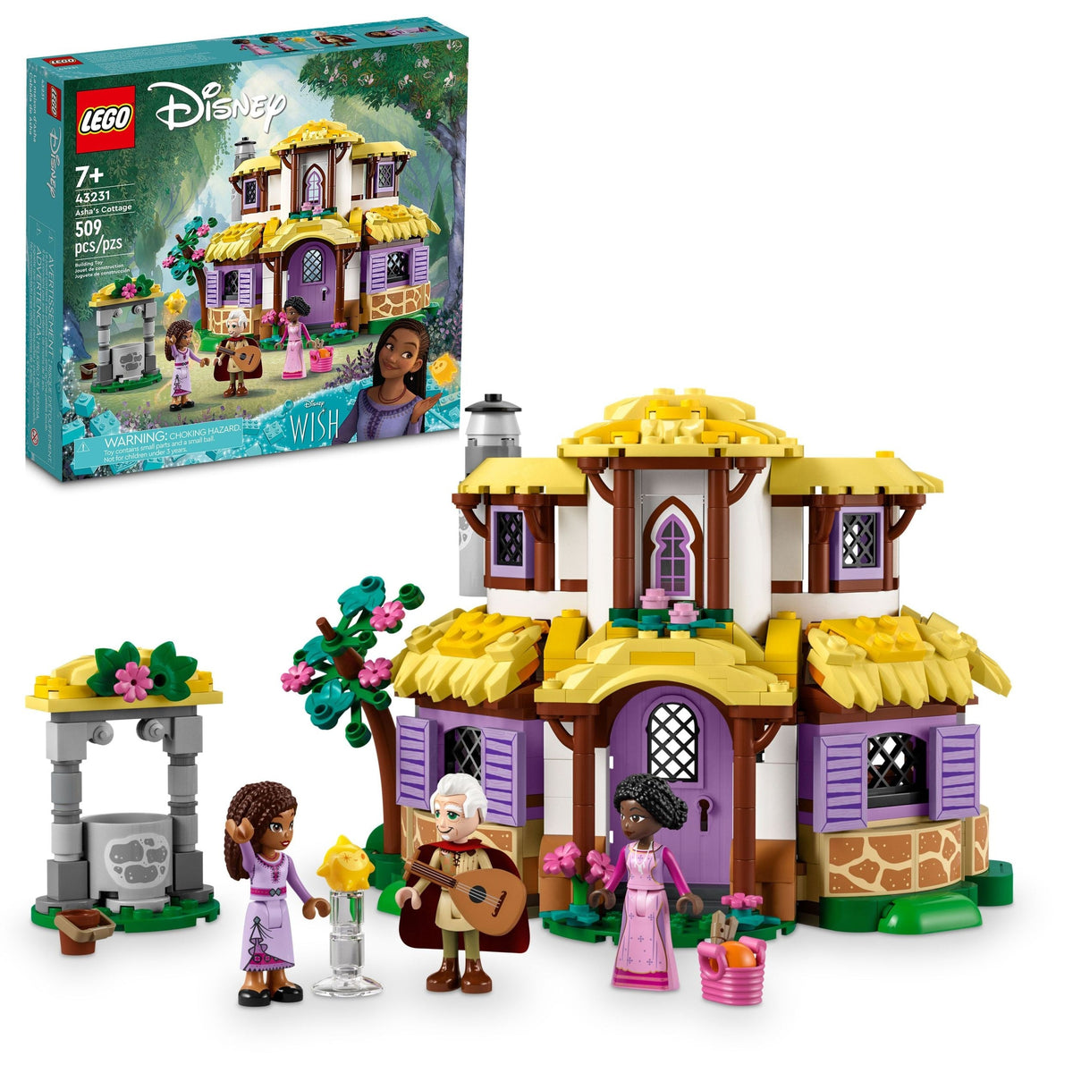 LEGO Disney Princess Asha’s Cottage Building Toy Kit - 43231, 509-pcs, Ages 7+