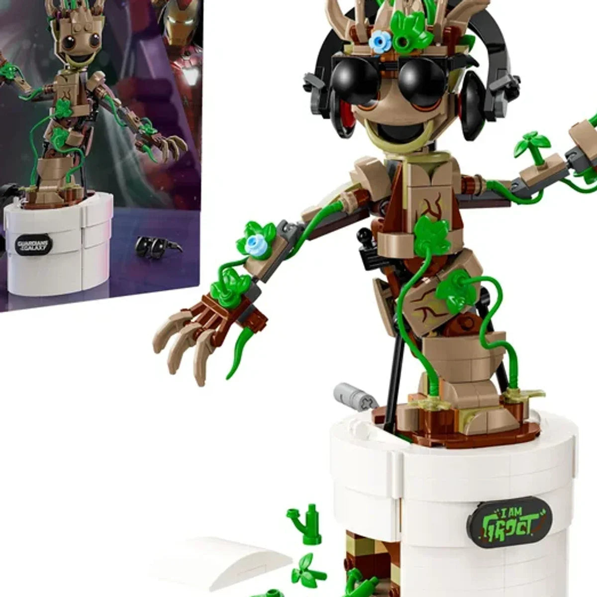 LEGO Marvel Dancing Groot, Animated Guardians of the Galaxy Toy 76297