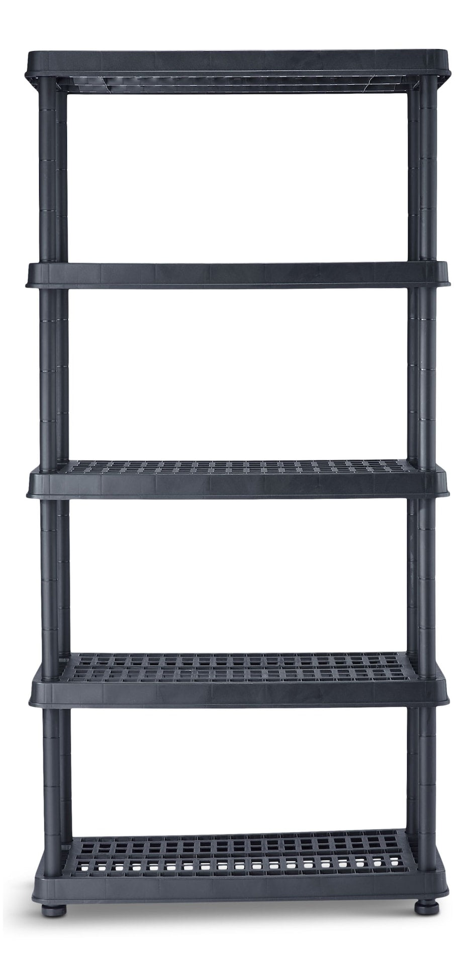 Mastercraft Adjustable 5-Shelf Resin/Plastic Storage Rack/Shelving Unit, 36 x 18 x 72-in
