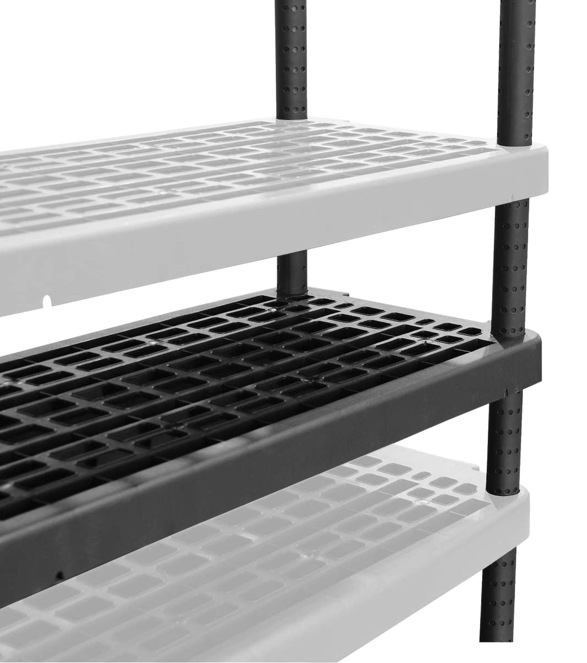 Mastercraft Adjustable 5-Shelf Resin/Plastic Storage Rack/Shelving Unit, 36 x 18 x 72-in