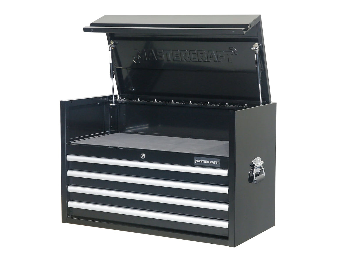 Mastercraft Powder-Coated Steel Tool Chest with Liners, Black, 36-in