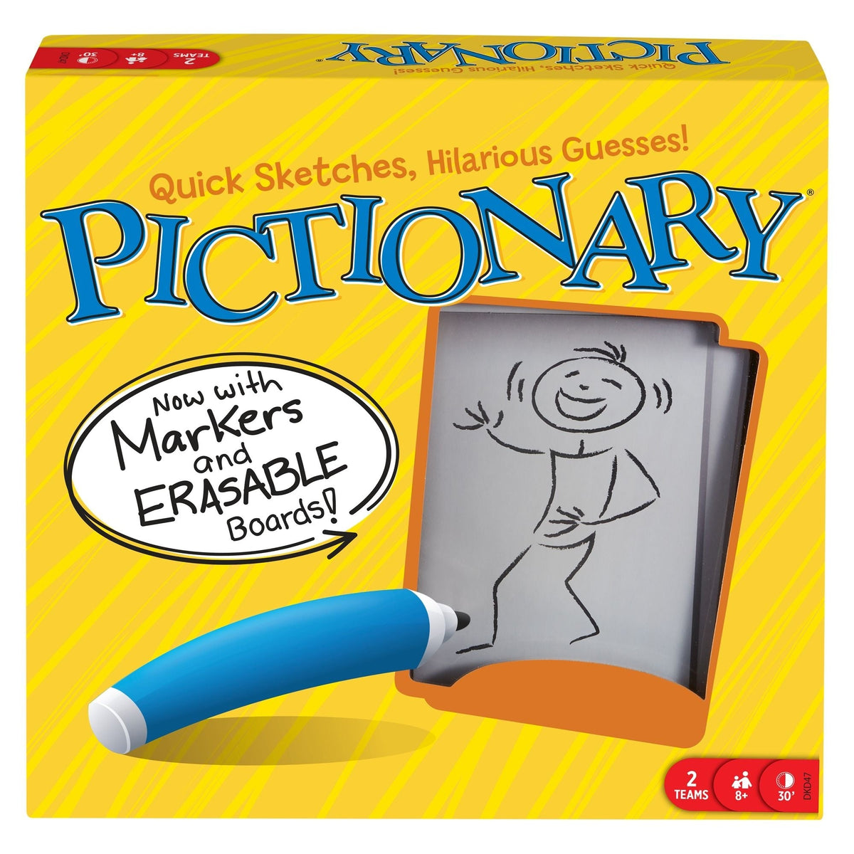 Mattel Pictionary Board Game Party Box for Family, Adults & Kids, Indoor Game, Ages 8+