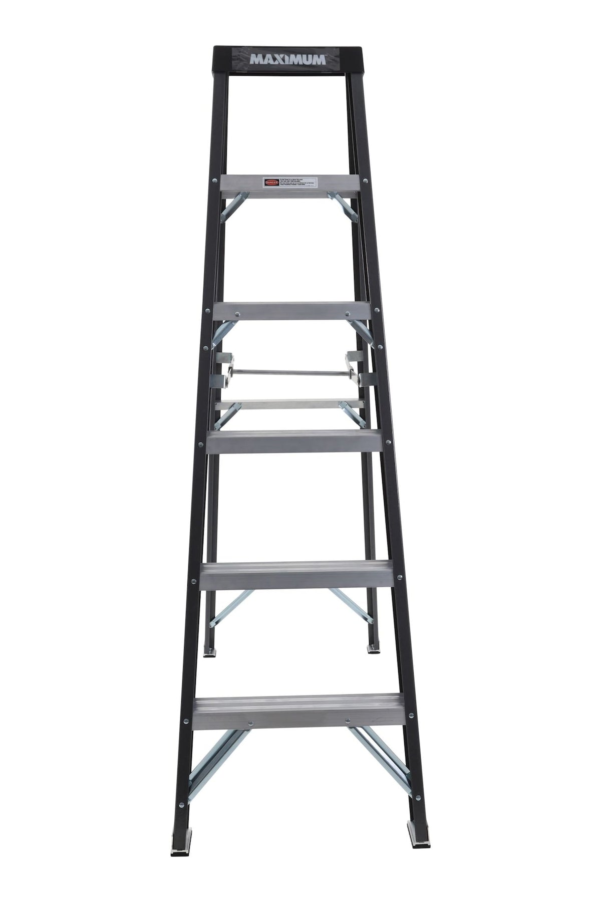MAXIMUM Grade 1 Fiberglass Heavy-Duty Industrial Step Ladder, 250-lb, 6-ft