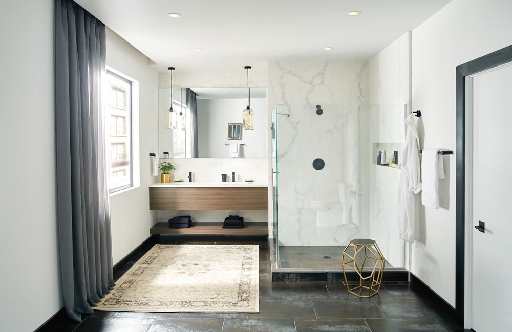 Moen Align Single Handle Single Hole Bathroom Sink Faucet, Matte Black
