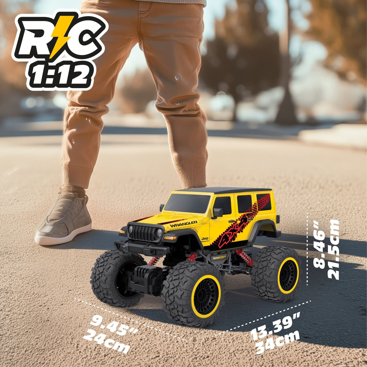 MotorDayz RC 4x4 4-Door Jeep SUV - 1:12 Scale
