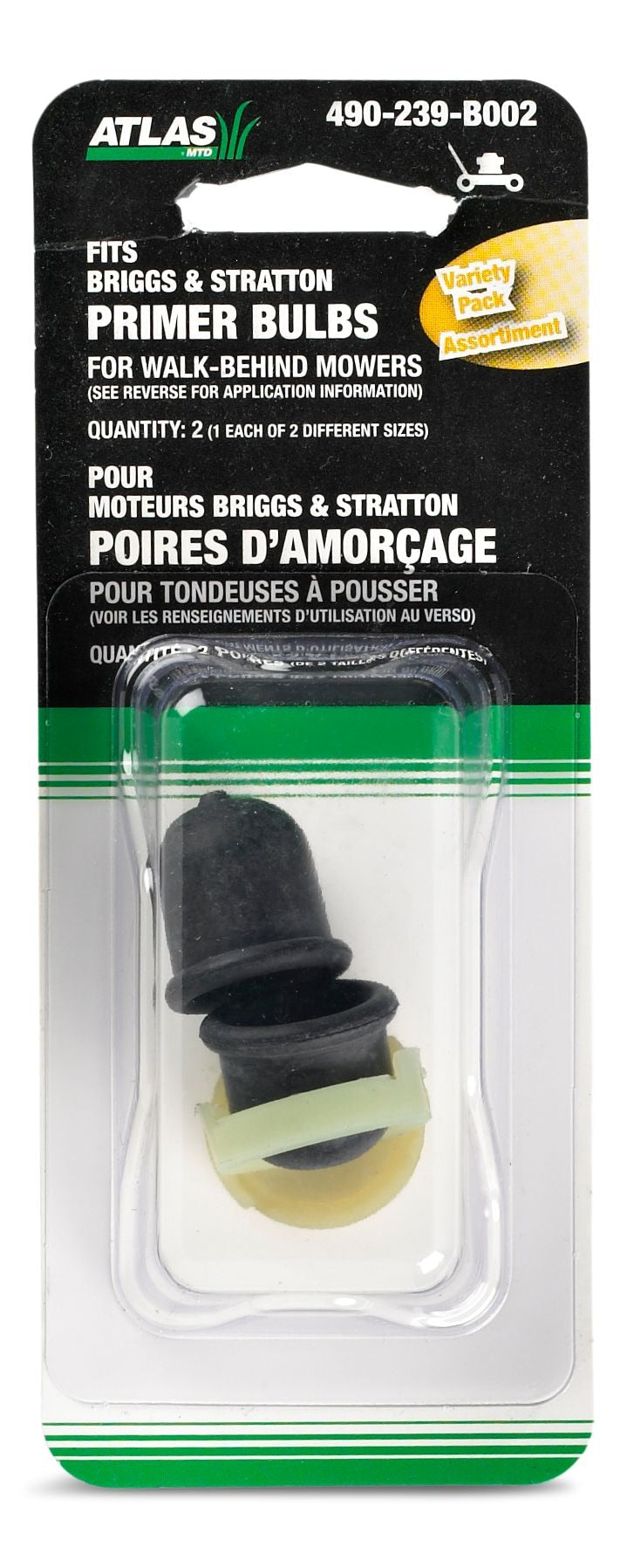 MTD Briggs & Stratton Lawn Mower Engine Primer Bulbs, 2-Pc