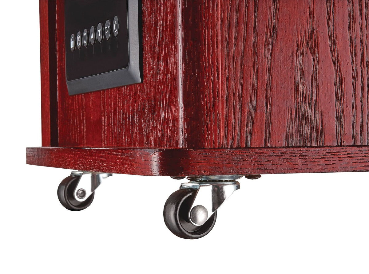 NOMA Wood Cabinet Infared Space Heater withRemote Control & Thermostat, 1500W