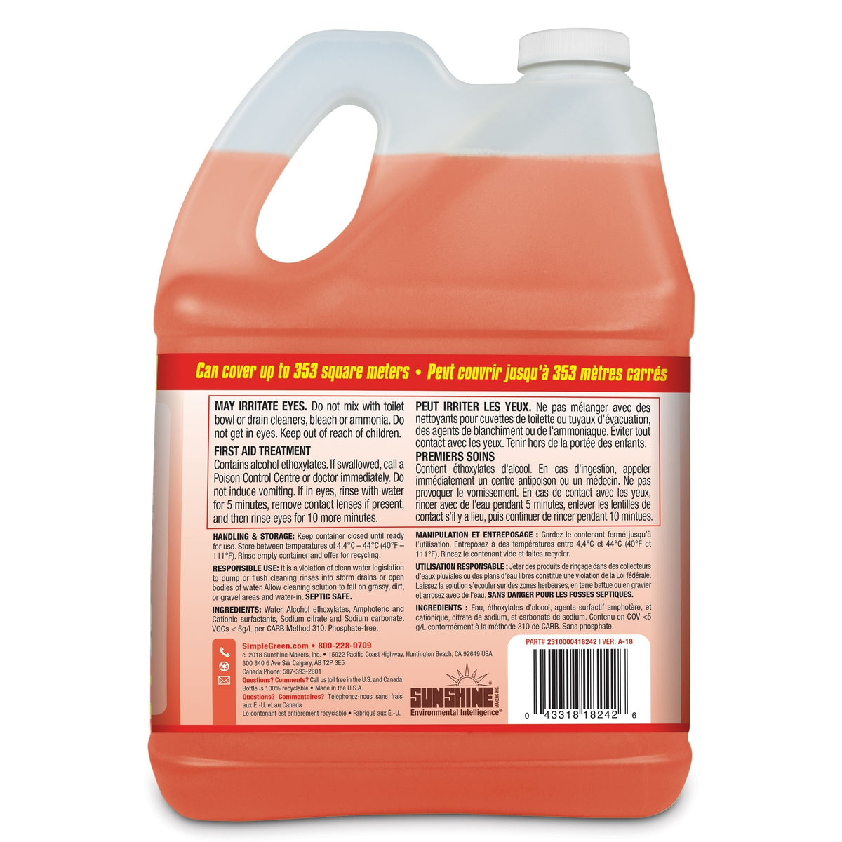 Simple Green Siding & Masonry Pressure Washer Detergent, 4L