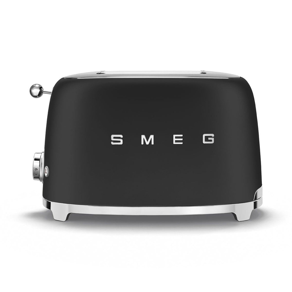 Smeg 50's Retro Style Wide Slot Pop Up Electric Toaster with 6 Settings, 2-Slices, Matte Black