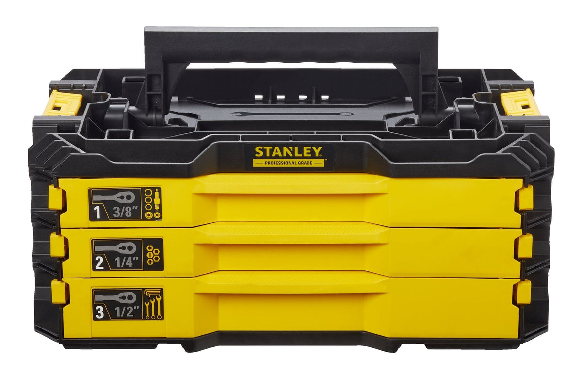 Stanley Professional Grade Black Chrome Socket Set, SAE/Metric, 236-pc