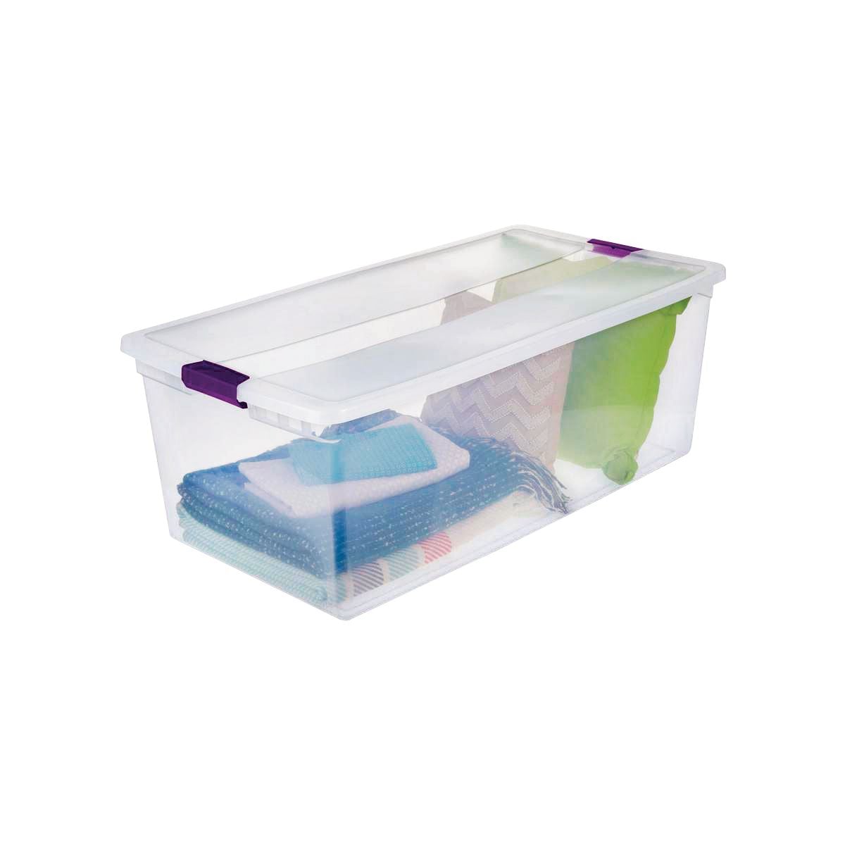 Sterilite ClearView Storage Box with Latched Lid, 104-L
