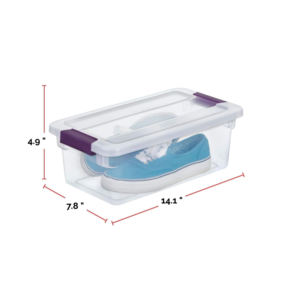 Sterilite ClearView Storage Box with Latched Lid, 5.7-L