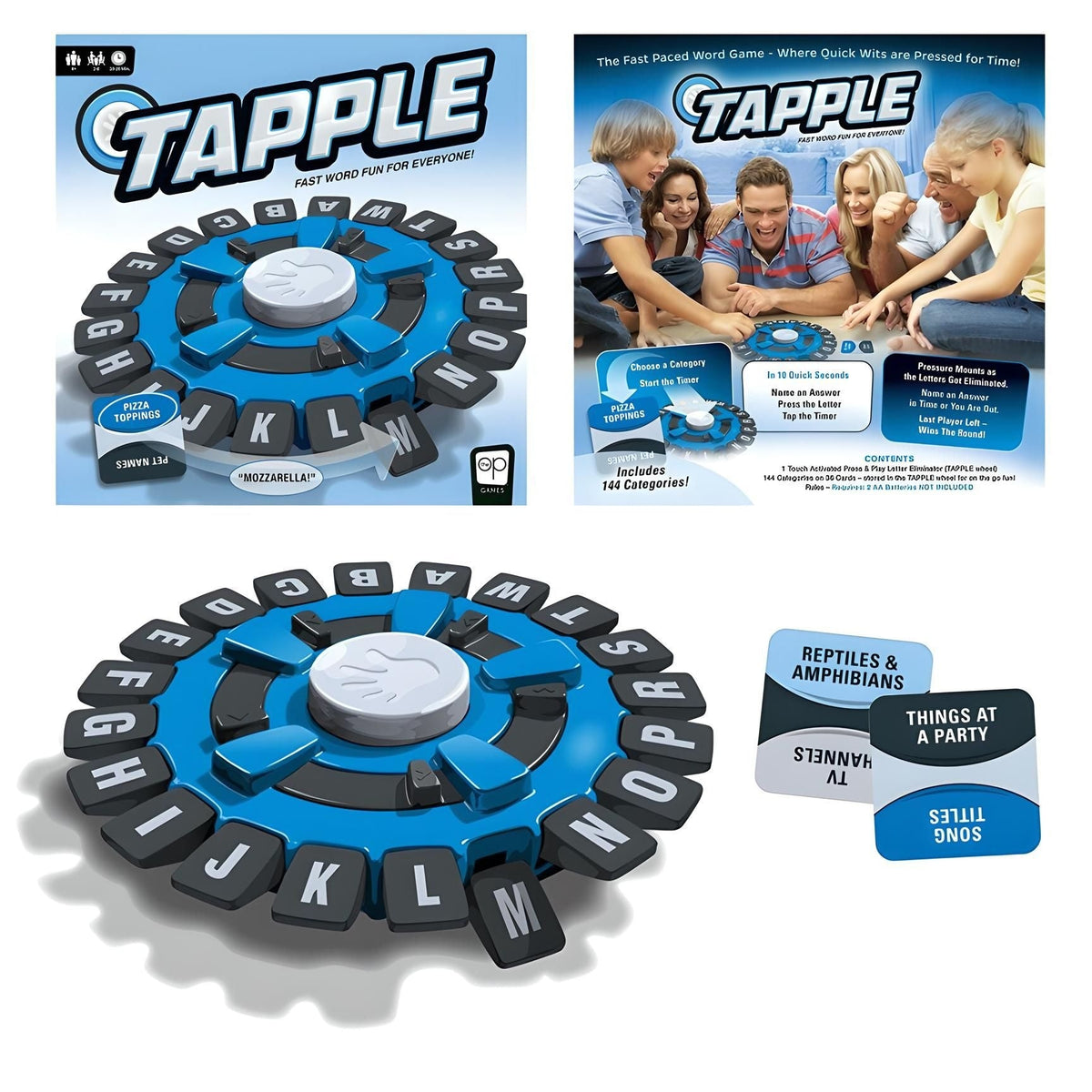 Tapple Word Fun Family Party Game, Fast Playing Game for Ages 8+