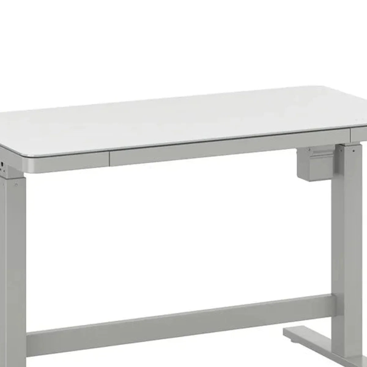 Tresanti Tessa 119.4 cm (47 in.) Adjustable Height Desk with LED Lighting, White