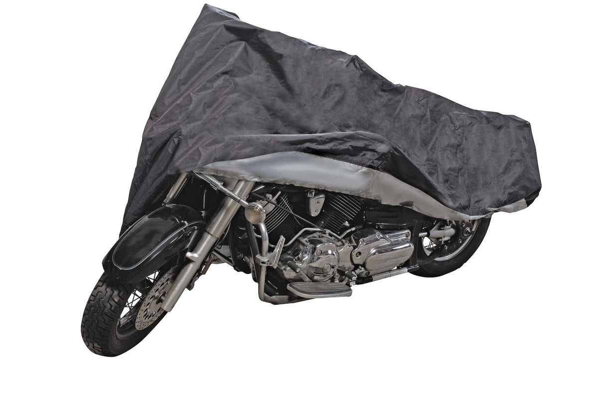 Tripel Premium Polyester Motorcycle Cover, Black, X-Large