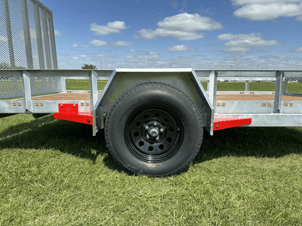 True North 77-in x 12-ft Utility Trailer With Gate, Silver