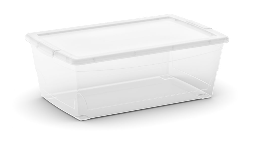 type A Clarity Transparent Storage Box with Lid, 9-L
