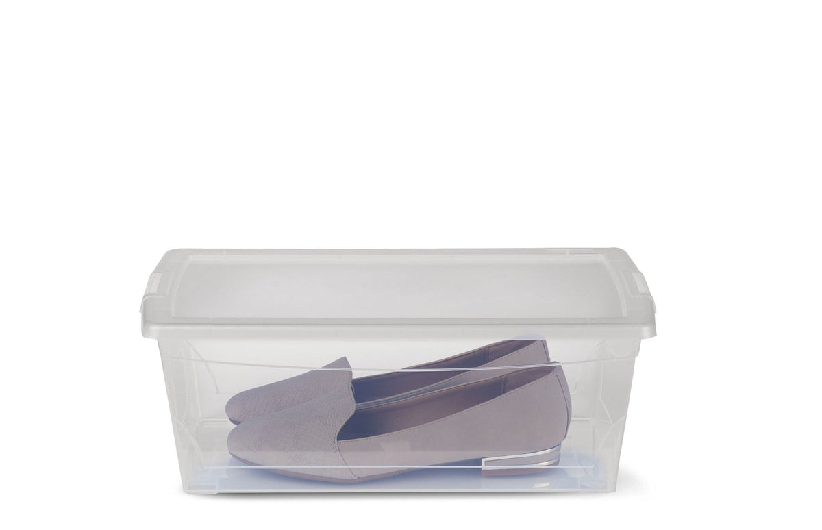 type A Clarity Transparent Storage Box with Lid, 9-L