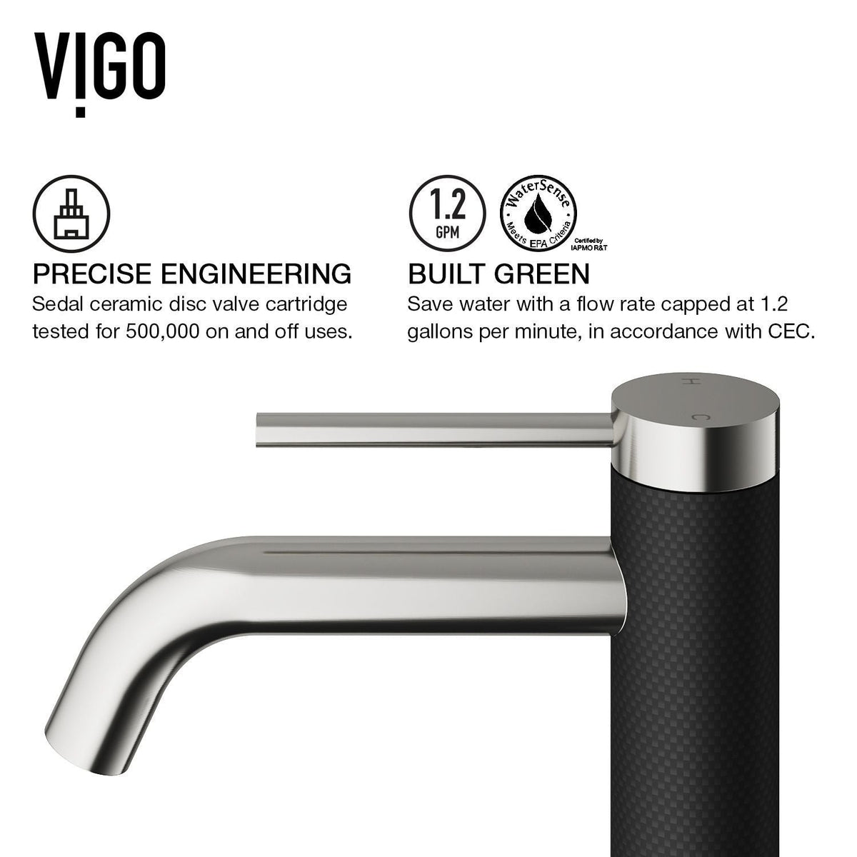 VIGO Cadman ConcretoStone Grey Bathroom Sink/Basin Set with Lexington Faucet and Rectangular Vessel
