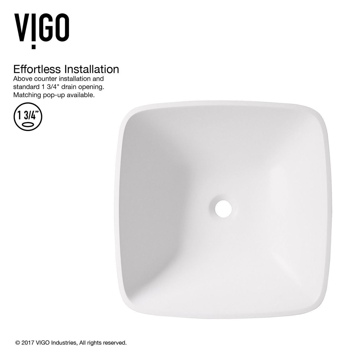 VIGO Hyacinth Matte Stone Round Vessel Bathroom Sink/Basin, Handpolished Construction, White