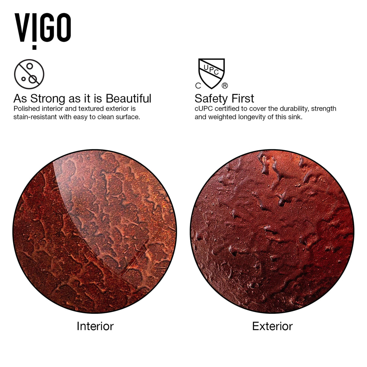 VIGO Mahogany Moon Glass Vessel Bathroom Sink