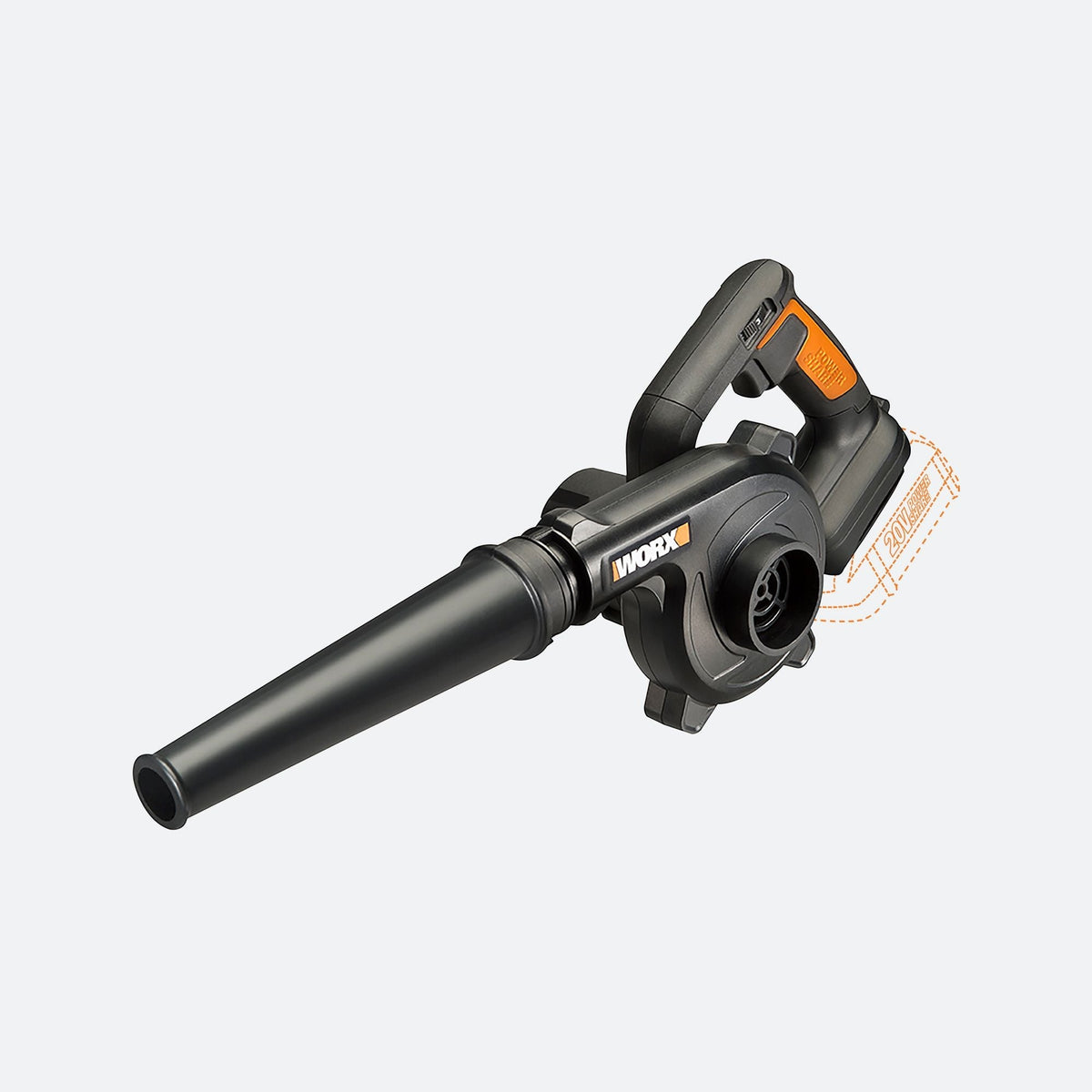 WORX Cordless 3-Speed Jobsite Blower, 160-mph (Tool Only)