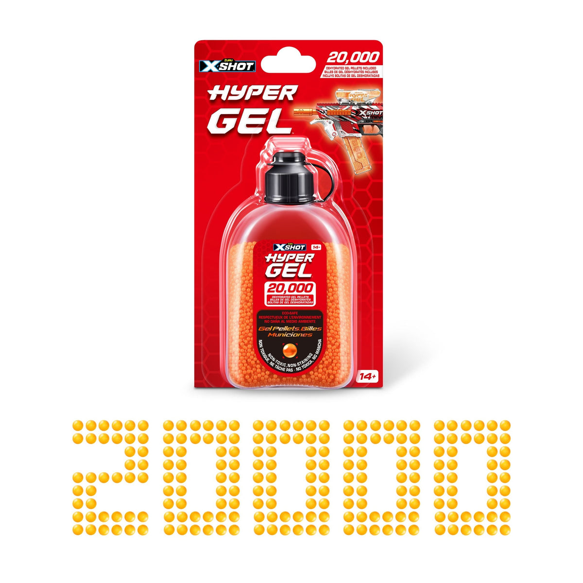 X-Shot Hyper Gel Eco-Safe Pellet Refills, 20000-Balls, Ages 14+
