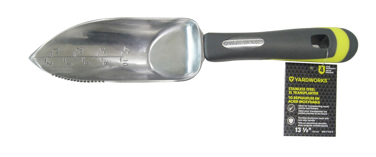 Yardworks 14-in Aluminium Hand Transplanter with Rubber Handle, XL