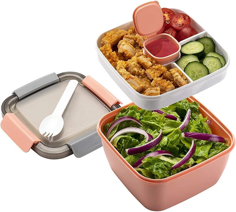 Lunch Bento Box Work Compartment Cute Ladies Microwave Portable Container Cutlery Picnic Set(E) M3