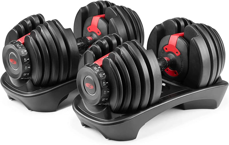 Bowflex SelectTech 552 Adjustable Dumbbells Pair, 5-52.5 lbs, Space-Saving Home Gym Equipment R2
