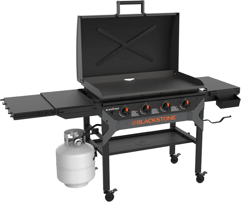 Iron-Forged 36" Omnivore Griddle – Premium Powder-Coated Steel with Reinforced Hood, Black Finish C6